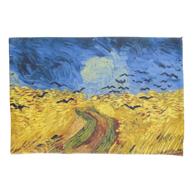 Van Gogh Wheat Fields impressionist Painting Pillowcase (Front)