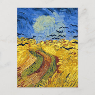Van Gogh Wheat Fields impressionist Painting Postcard