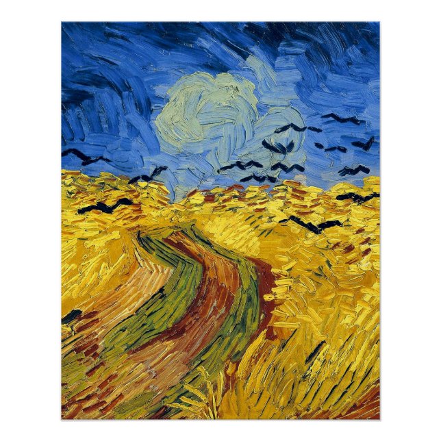 Van Gogh Wheat Fields impressionist Painting Poster (Front)