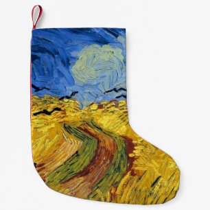 Van Gogh Wheat Fields impressionist Painting Small Christmas Stocking