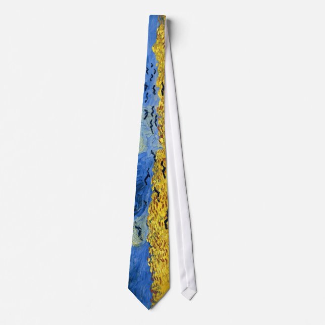 Van Gogh Wheat Fields impressionist Painting Tie (Front)