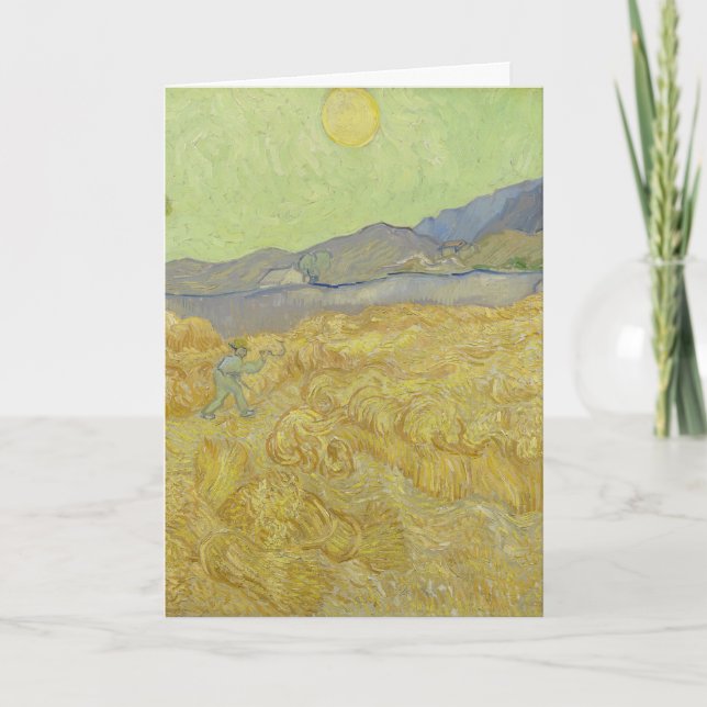 van Gogh Wheat Stacks with Reaper Yellow & Green Card (Front)