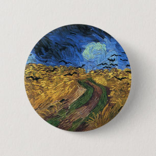 Van Gogh Wheatfield With Crows Button