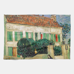 Van Gogh White house night Tea Towel