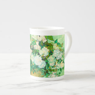 Van Gogh White Roses Bone China Mug