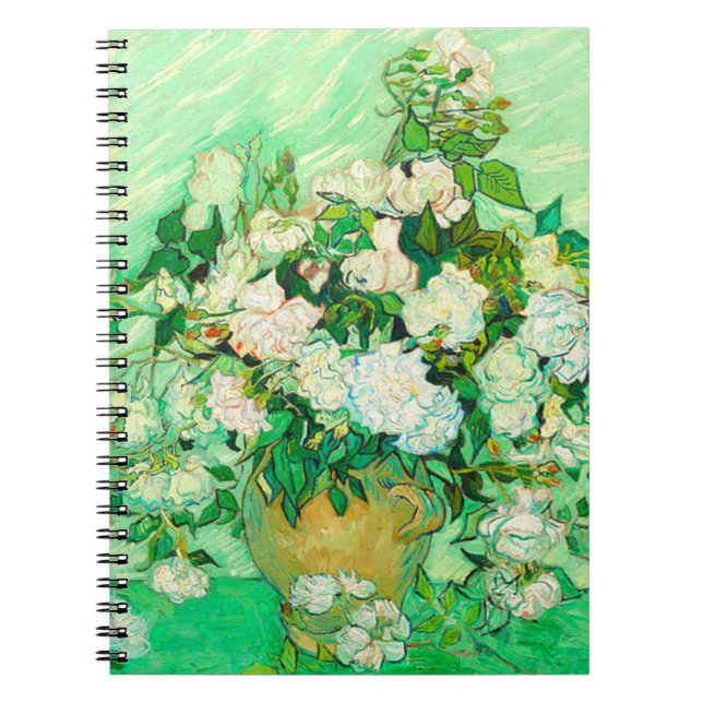 Van Gogh White Roses Notebook (Front)