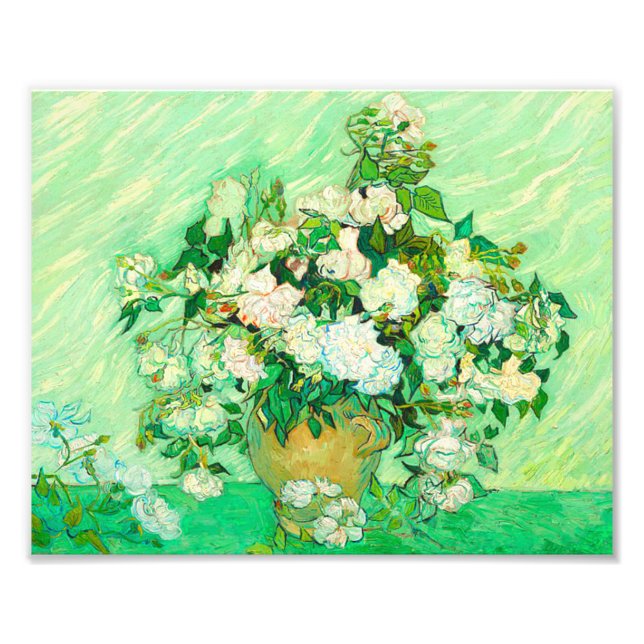 Van Gogh White Roses Photo Print (Front)