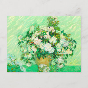Van Gogh White Roses Postcard