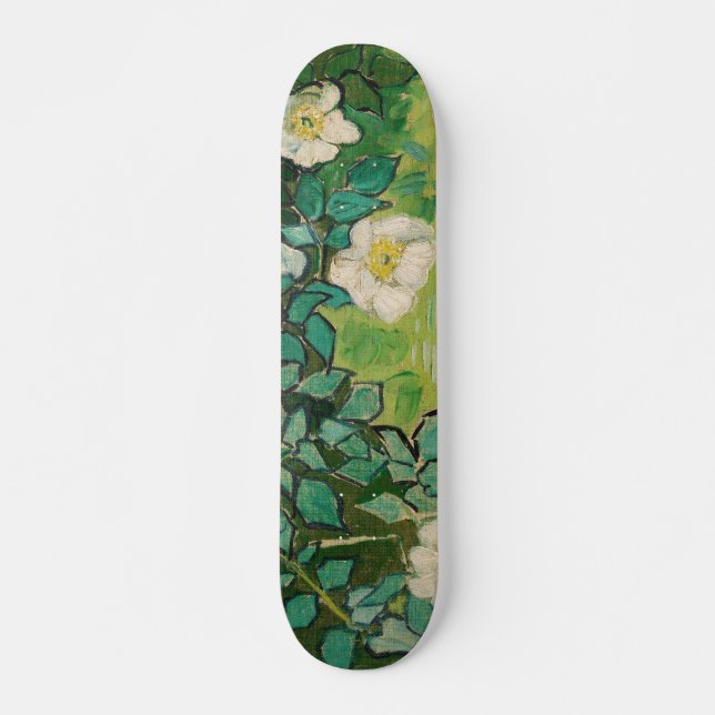 Van Gogh Wild Roses Skateboard (Front)