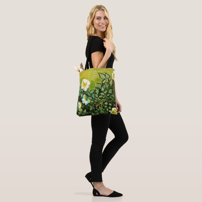 Van Gogh - Wild Roses Tote Bag (On Model)