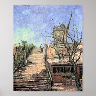 Van Gogh Windmill on Montmartre Poster