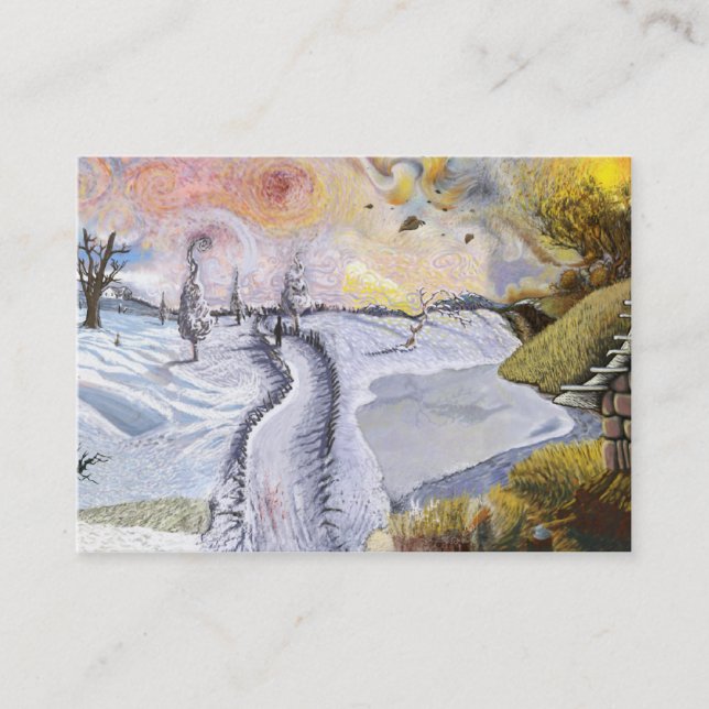 Van Gogh: Winter Landscape Business Card (Front)