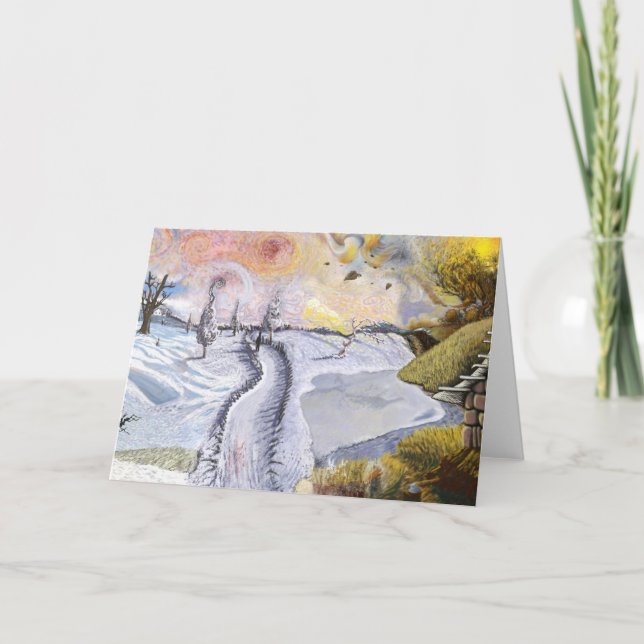 Van Gogh: Winter Landscape Card (Front)