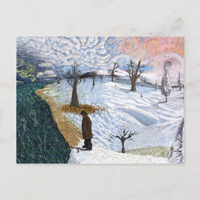 Van Gogh: Winter Landscape Postcard (Front)