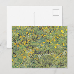 Van Gogh Yellow Meadow - Classic Floral Art Postcard