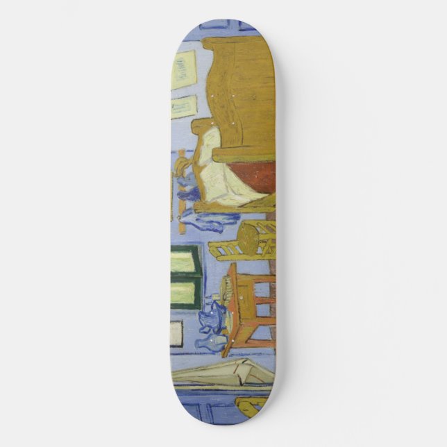 Van Gogh's Bedroom in Arles by Vincent Van Gogh Skateboard (Front)