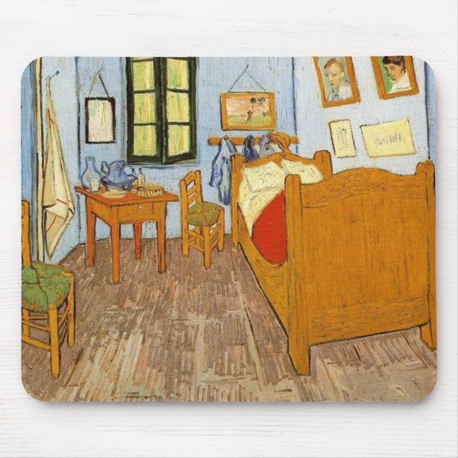 Van Gogh's Bedroom Mouse Mat (Front)