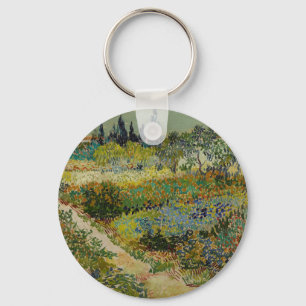 Van Gogh's Classic Painting Garden in Arles Key Ring