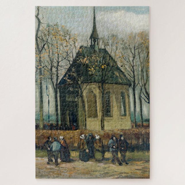Van Gogh's Famous Congregation Church Jigsaw Puzzle (Vertical)