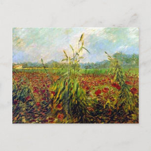 Van Gogh's famous painting, Green Corn Stalks Postcard