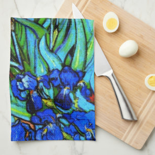 Van Gogh's famous painting, Irises, Tea Towel