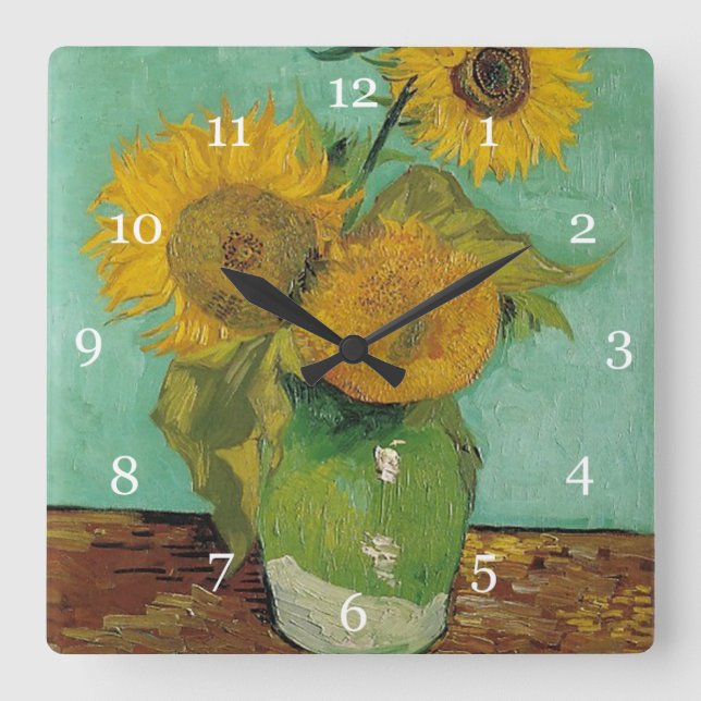 Van Gogh's famous painting, multiple choices Square Wall Clock (Front)