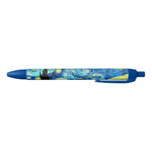 Van Gogh's famous painting, Starry Night, Blue Ink Pen