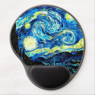 Van Gogh's famous painting, Starry Night Gel Mouse Mat