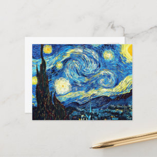 Van Gogh's famous painting, Starry Night, Holiday Postcard