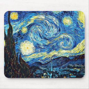 Van Gogh's famous painting, Starry Night, Mouse Mat