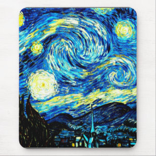 Van Gogh's famous painting, Starry Night Mouse Mat