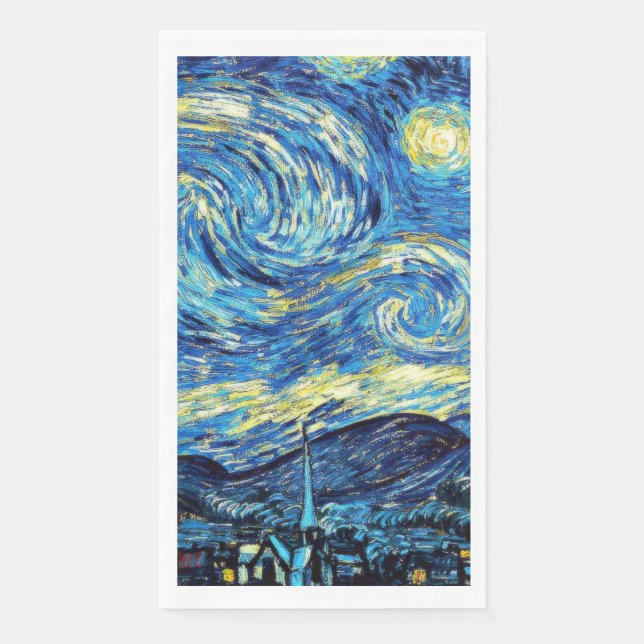Van Gogh's famous painting, Starry Night Napkin (Front)