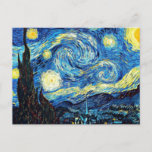 Van Gogh's famous painting, Starry Night Postcard<br><div class="desc">Van Gogh's famous painting,  Starry Night postcard. Best seller!</div>