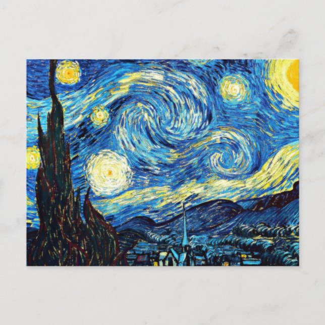 Van Gogh's famous painting, Starry Night Postcard (Front)