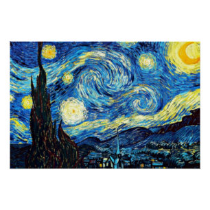 Van Gogh's famous painting, Starry Night Poster