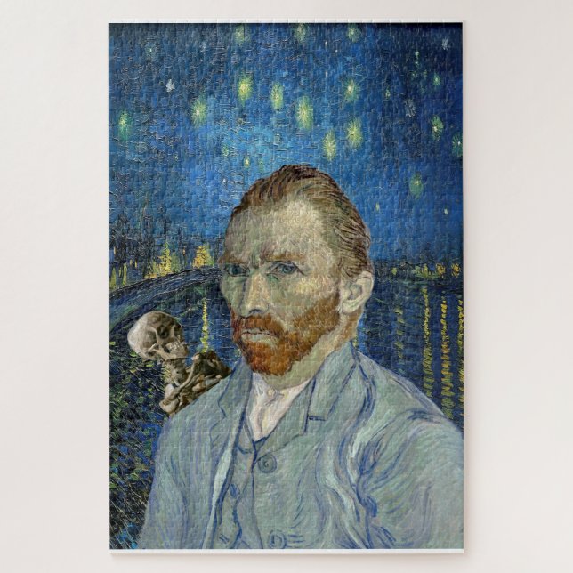 Van Gogh's Famous Paiting Skeleton Portrait Starry Jigsaw Puzzle (Vertical)