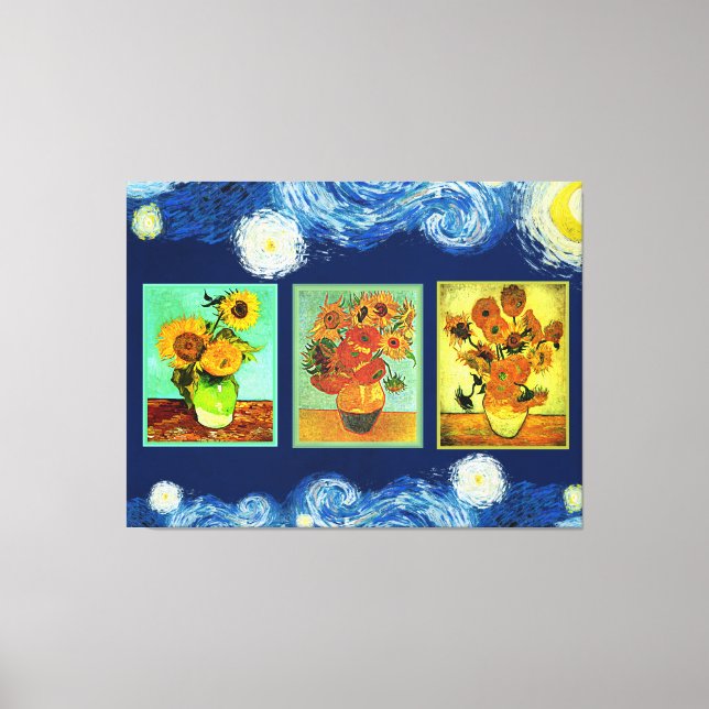 Van Gogh's famous Sunflowers Canvas Print (Front)