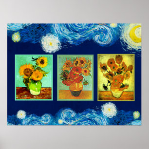 Van Gogh's famous Sunflowers Poster