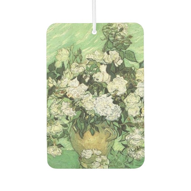 Van Gogh's Flowers in Vase Car Air Freshener (Front)