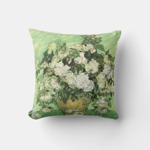 Van Gogh's Flowers in Vase Throw Pillow