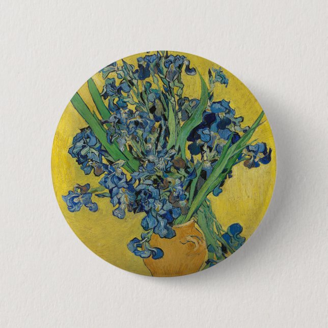 Van Gogh's Iris 6 Cm Round Badge (Front)