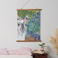 Van Gogh's Irises and Fancy Llama