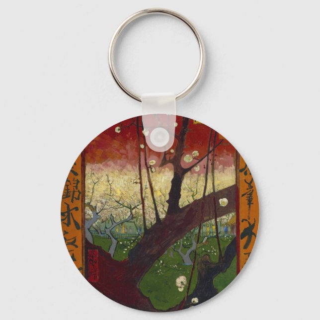 Van Gogh's Japonaiserie after Hiroshige Key Ring (Front)