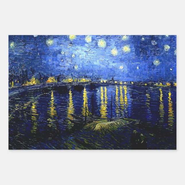 Van Gogh's Most Popular Paintings Wrapping Paper Sheet (Front)