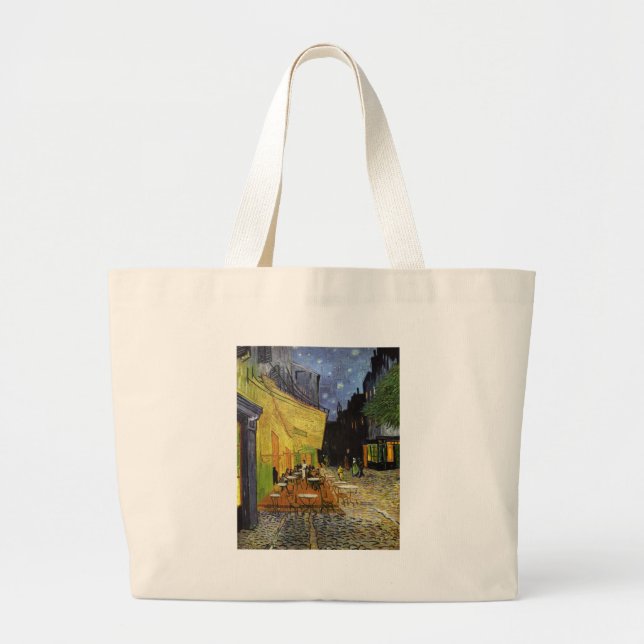 Van Gogh's Night Cafe Large Tote Bag (Front)