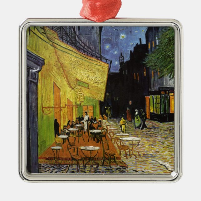 Van Gogh's Night Cafe Metal Tree Decoration (Front)