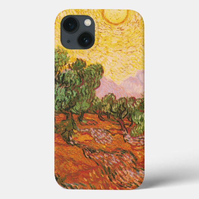 Van Gogh's Olive Trees with Yellow Sky & Sun  Case-Mate iPhone Case (Back)