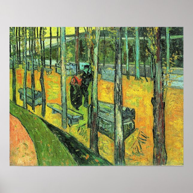 Van Gogh's painting, Alychamps, Autumn Poster (Front)