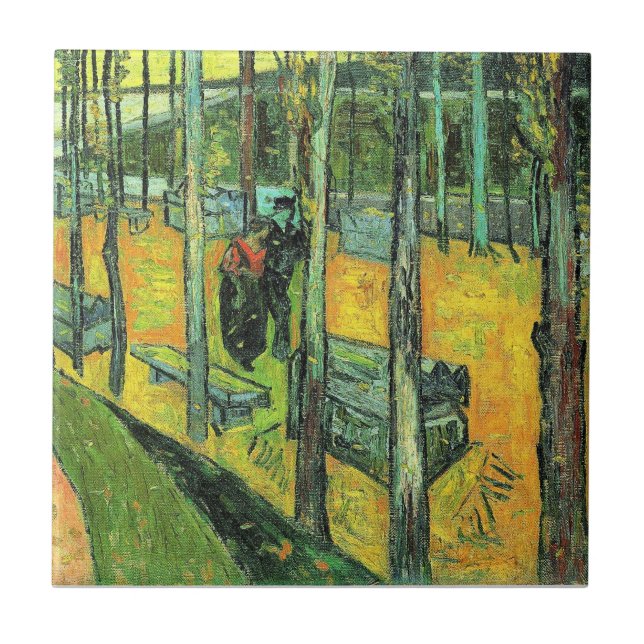 Van Gogh's painting, Alychamps, Autumn Tile (Front)