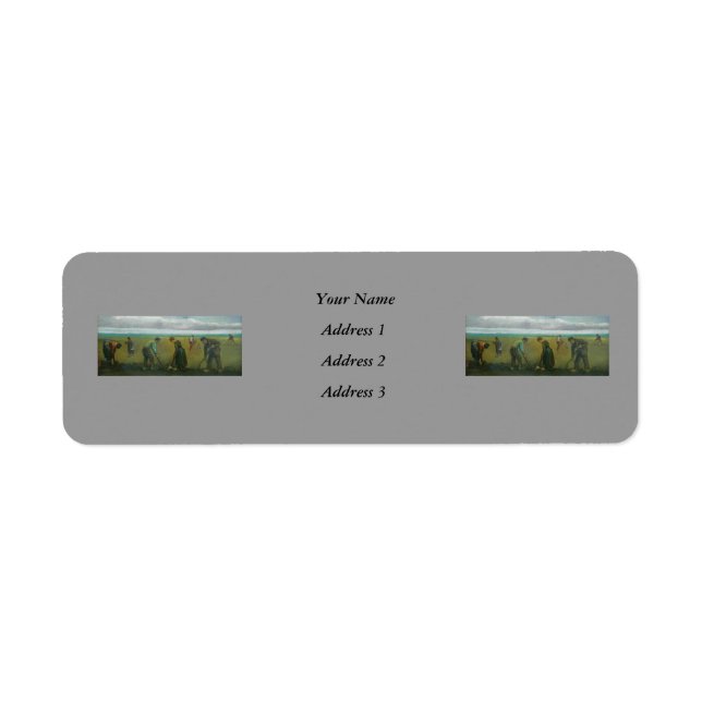 Van Gogh's Peasants or Farmers Planting Potatoes (Front)